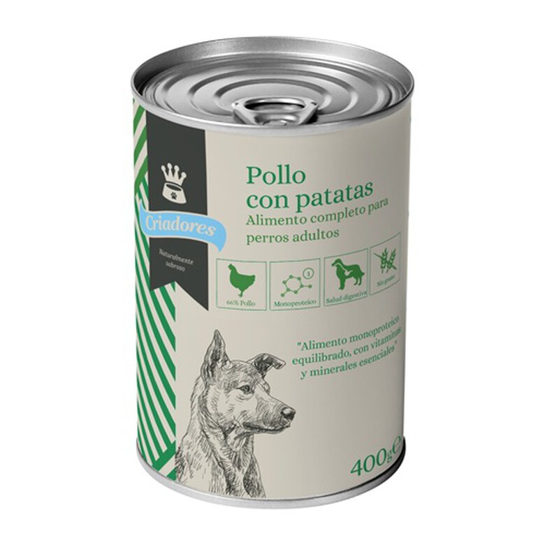 Criadores comida húmeda perros pollo con patatas image number null