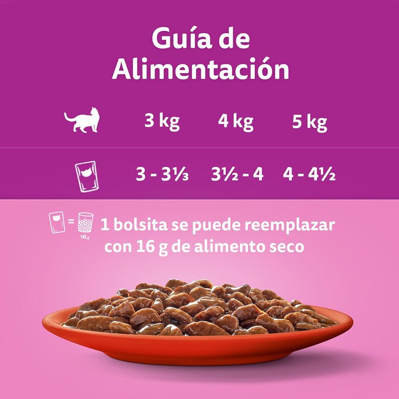 4 saquetas x 85 g Whiskas Boi e Frango Molho em Saqueta para Gatos,  Imagem número 4 4 saquetas x 85 g Whiskas Boi e Frango Molho em Saqueta para Gatos, , large Imagem número 4