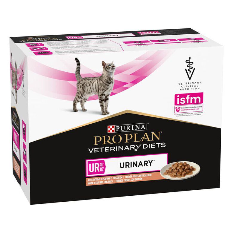 10 saquetas x 85 g Pro Plan Veterinary Diets UR Salm&atilde;o saqueta para gatos, , large Imagem n&uacute;mero 1