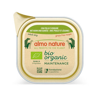 Almo Nature Bio Organic Maintenance Ração para cães sem grãos com frango e vegetais