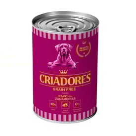 Criadores Adulto Grain Free peru com cenouras lata cães
