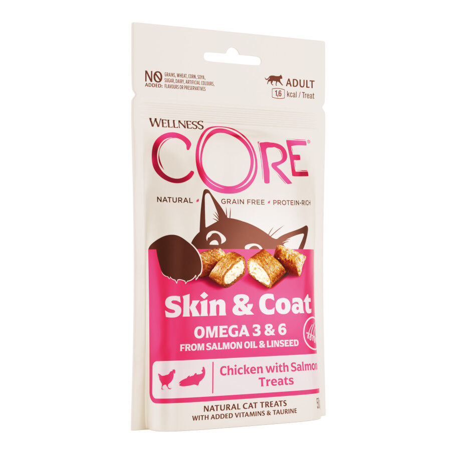 50 g Wellness Core Snack Skin & Coat Pollo y Salm&oacute;n para gatos, , large Imagem n&uacute;mero 2