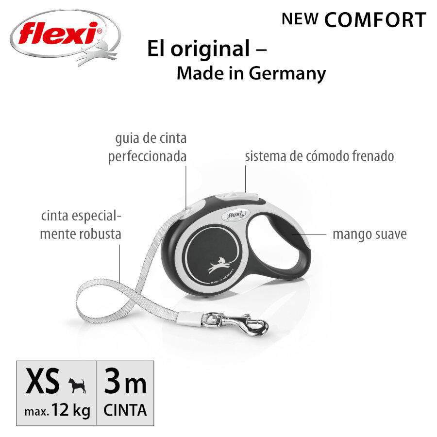 Flexi New Comfort Trela extens&iacute;vel cinza para c&atilde;es, , large Imagem n&uacute;mero 2