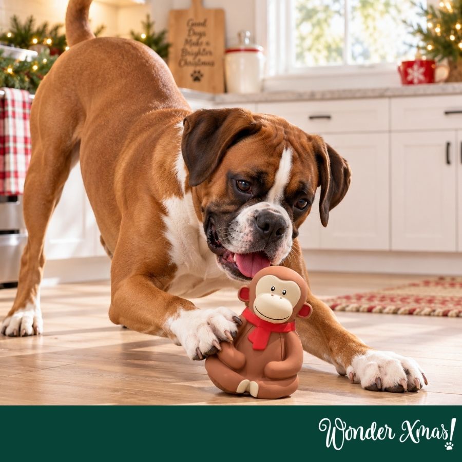 Wonder Christmas Macaco L&aacute;tex Brinquedo para c&atilde;es, , large Imagem n&uacute;mero 2