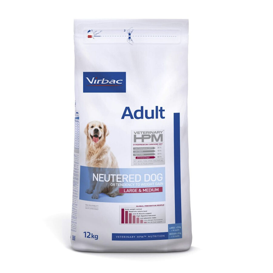 12 kg Virbac Adult Neutered Large Medium HPM ra&ccedil;&atilde;o para c&atilde;es, , large Imagem n&uacute;mero 1