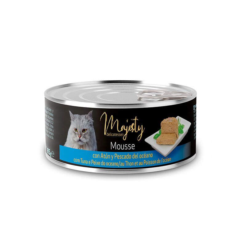 Majesty Adult Mousse de Atum e Peixe do Oceano em lata para gatos, , large image number null