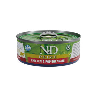 Farmina N&D Prime Frango e Romã lata para gatos