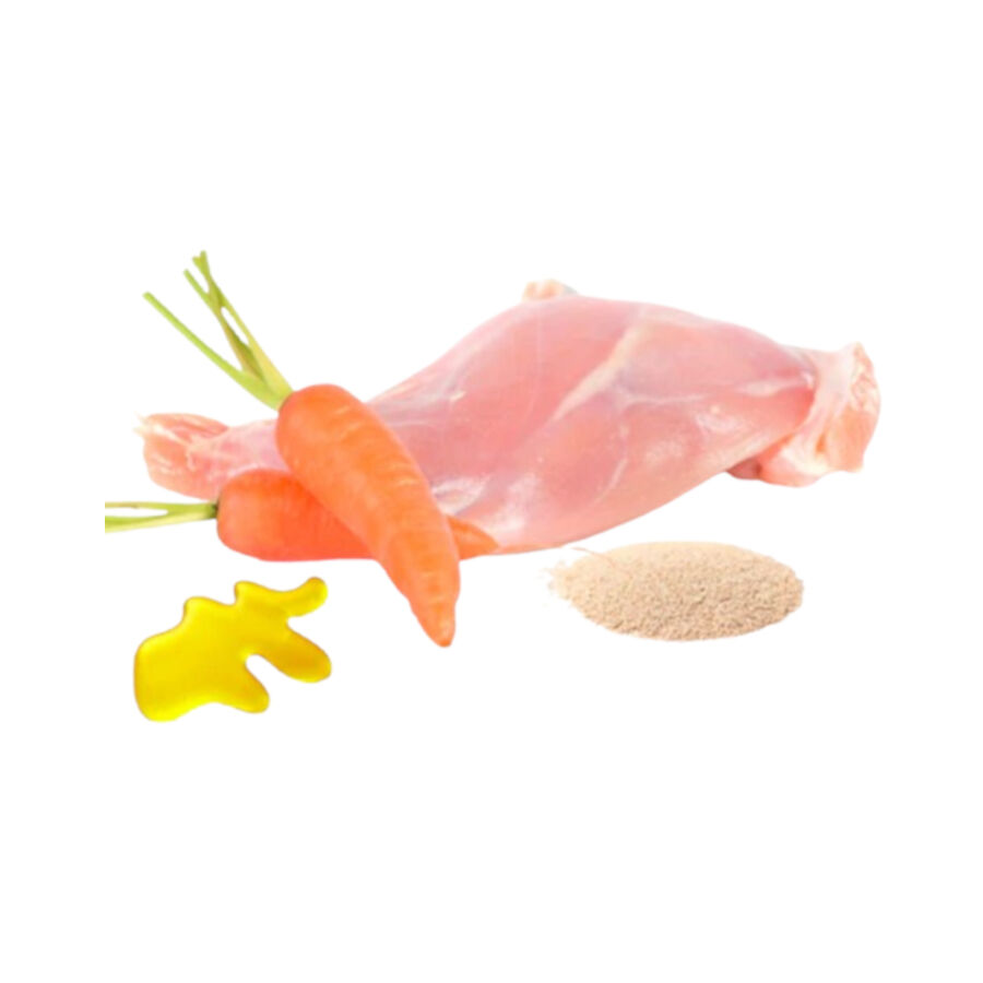 800 g Puro Men&uacute; BARF Ca&ccedil;a do Dia Coelho comida natural congelada para gatos, , large Imagem n&uacute;mero 2