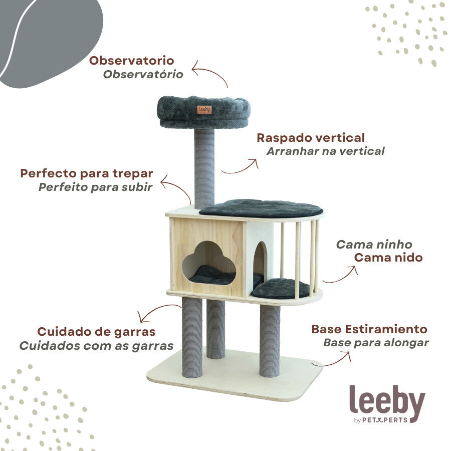 Leeby Cloud Collection torre arranhadora com cama nido para gatos, , large Imagem n&uacute;mero 3