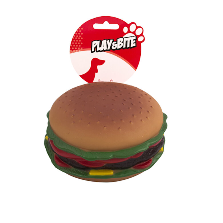 Play&Bite Hambúrguer de brinquedo para cães,  Imagem número 1 Play&Bite Hambúrguer de brinquedo para cães, , large Imagem número 1