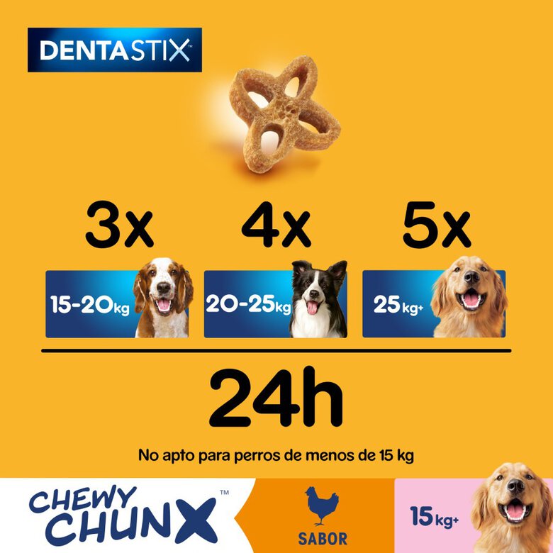 68 g Pedigree Dentastix Chewy Chunx Snacks Dentários Frango para Cães Médios e Grandes,  Imagem número 4 68 g Pedigree Dentastix Chewy Chunx Snacks Dentários Frango para Cães Médios e Grandes, , large Imagem número 4