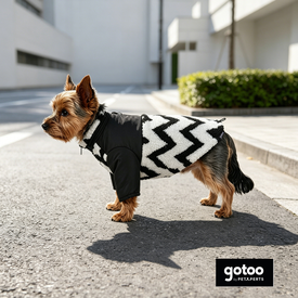 Gotoo Casaco com Padr&atilde;o Zigzag para c&atilde;es