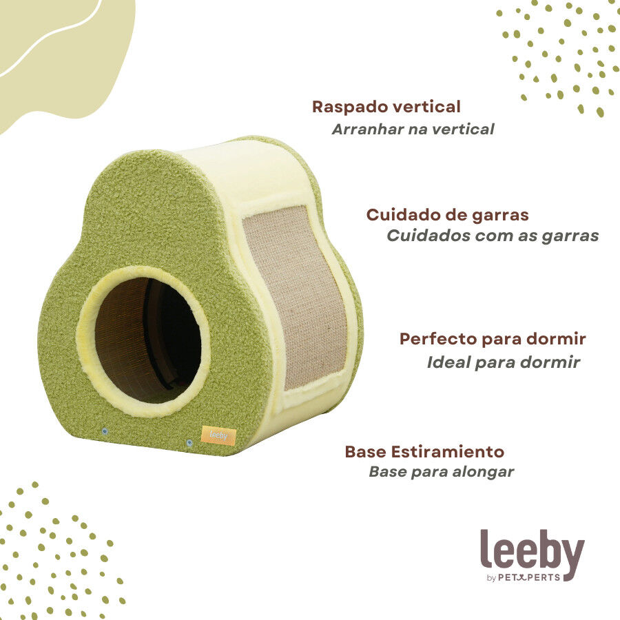 Leeby Alphonse cama nido com arranhador em forma de abacate para gatos, , large Imagem n&uacute;mero 3