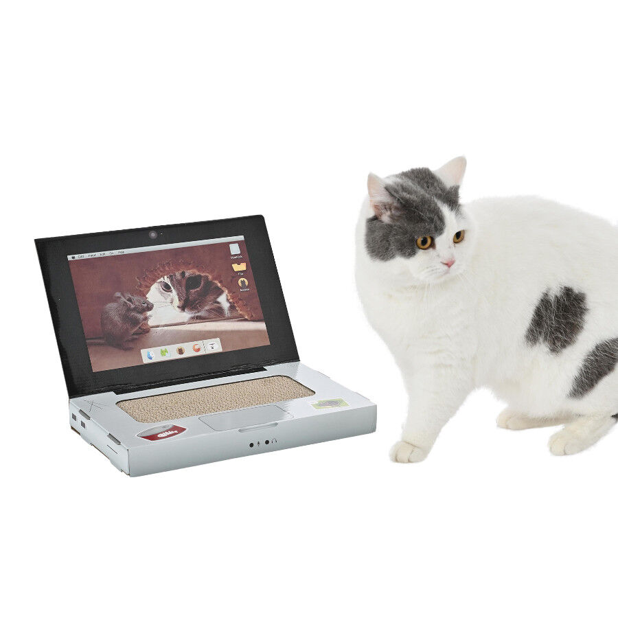 Leeby Lola arranhador de cart&atilde;o em forma de port&aacute;til para gatos, , large Imagem n&uacute;mero 3