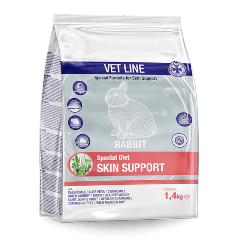 Cunipic Vet Line Skin Support Feno de prado para coelhos,  Imagem número 1 Cunipic Vet Line Skin Support Feno de prado para coelhos, , large Imagem número 1