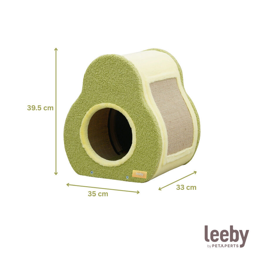 Leeby Alphonse cama nido com arranhador em forma de abacate para gatos, , large Imagem n&uacute;mero 4