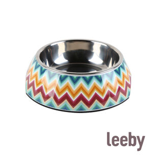 Leeby Comedouro colorido em inox para cães