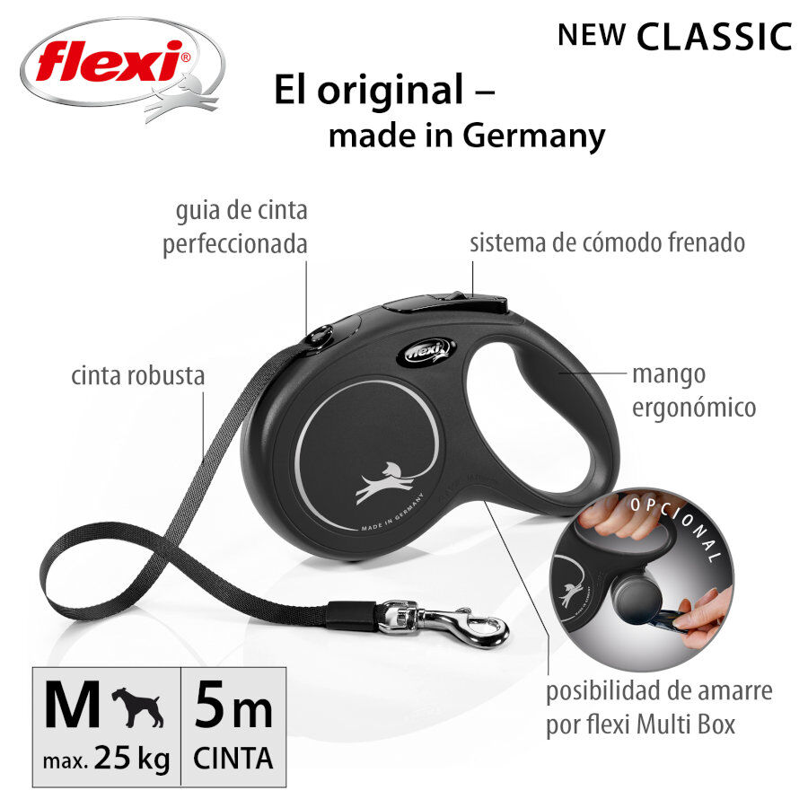 Flexi New Classic Trela extens&iacute;vel de&nbsp;fita preta para c&atilde;es, , large Imagem n&uacute;mero 6