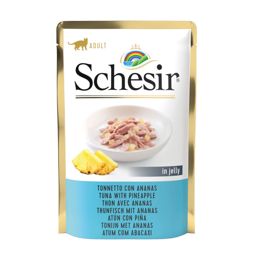 85 g Schesir Adult Atum com Abacaxi saqueta para gatos, , large Imagem n&uacute;mero 1