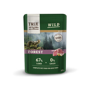 True Origins Wild Forest Cordeiro saqueta para cães