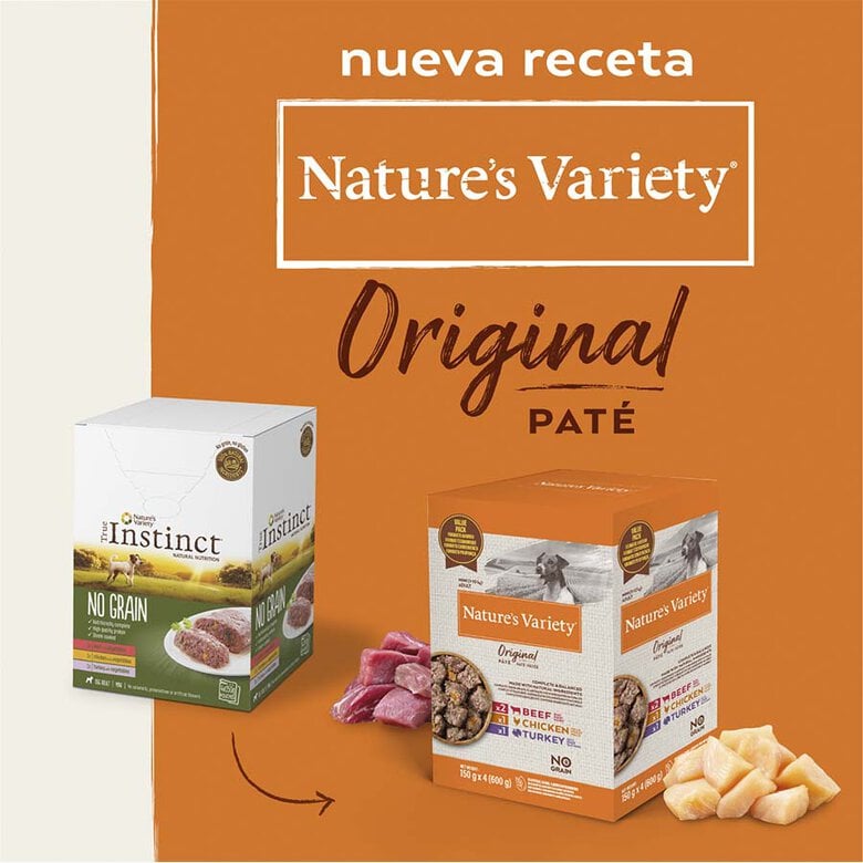 4 saquetas x 150 g Nature's Variety Adult Mini Patê saqueta para cães,  Imagem número 2 4 saquetas x 150 g Nature's Variety Adult Mini Patê saqueta para cães, , large Imagem número 2