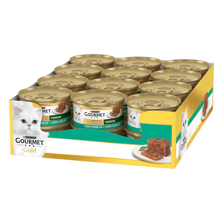 Gourmet Gold Terrine Coelho em lata para gatos, , large image number null