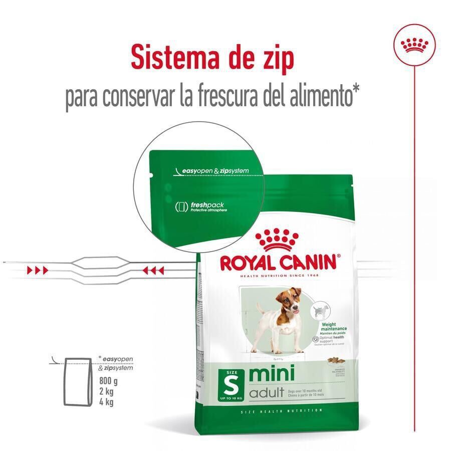2 x 9 kg ( 8 + 1 kg &iexcl;gr&aacute;tis!) Royal Canin Mini Adult ra&ccedil;&atilde;o para c&atilde;es Pack poupan&ccedil;a!, , large Imagem n&uacute;mero 4