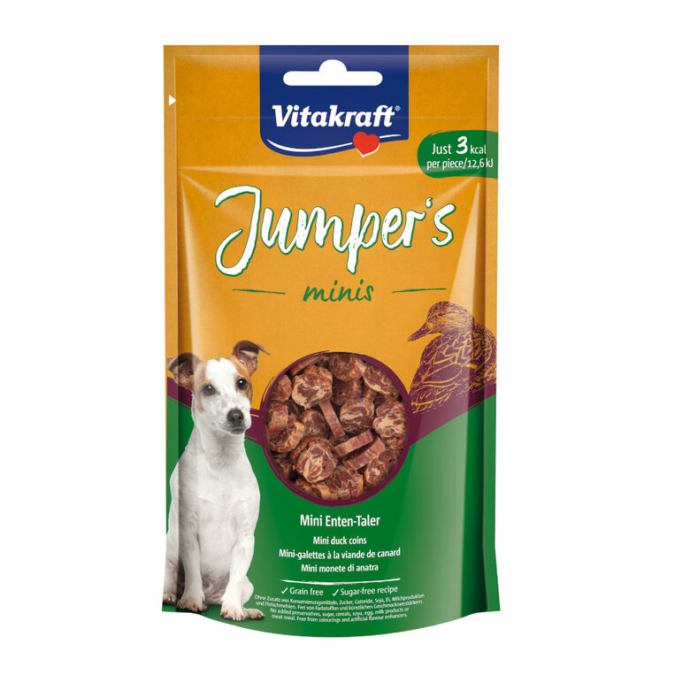 80 g Vitakraft Bocaditos Jumper’s Pato para cães mini,  Imagem número 1 80 g Vitakraft Bocaditos Jumper’s Pato para cães mini, , large Imagem número 1