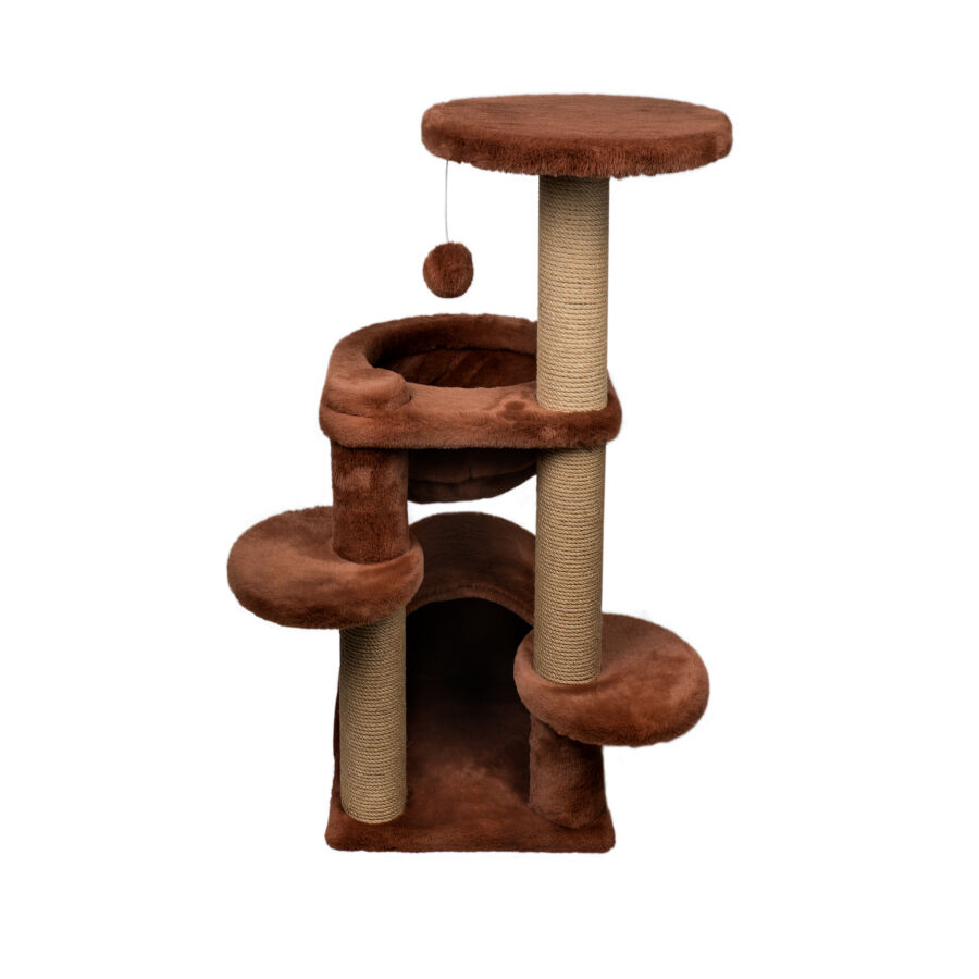 Catshion Amber &Aacute;rvore Arranhador com Gruta Cor de Canela para gatos, , large Imagem n&uacute;mero 3