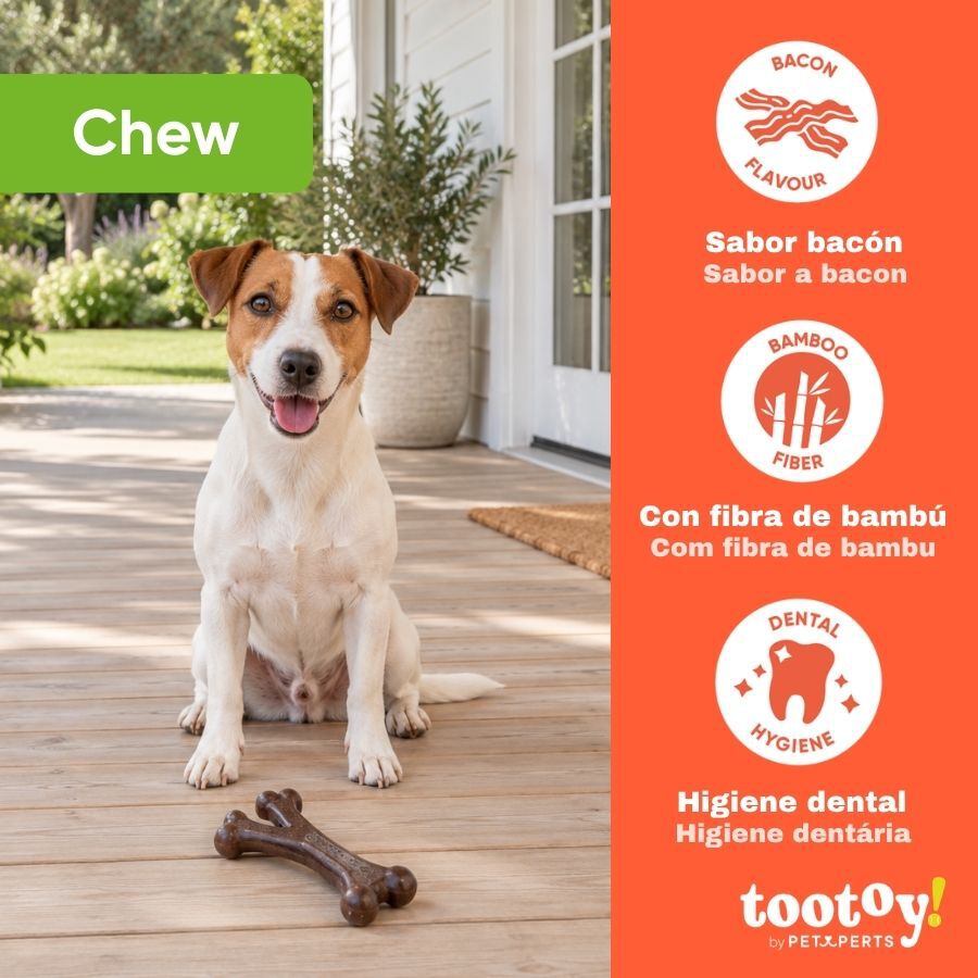 Tootoy! Chew Mordedor Osso com Sabor a Bacon para c&atilde;es, , large Imagem n&uacute;mero 4