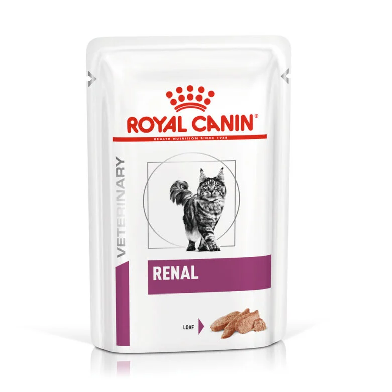 12 saquetas x 85 g Royal Canin Veterinary Renal Mousse Saqueta para gatos,  Imagem número 1 12 saquetas x 85 g Royal Canin Veterinary Renal Mousse Saqueta para gatos, , large Imagem número 1