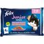 4 saquetas x 85 g Felix Junior Fantastic Carne e Peixe em Geleia saqueta - Multipack, , large Indicador imagem número 1