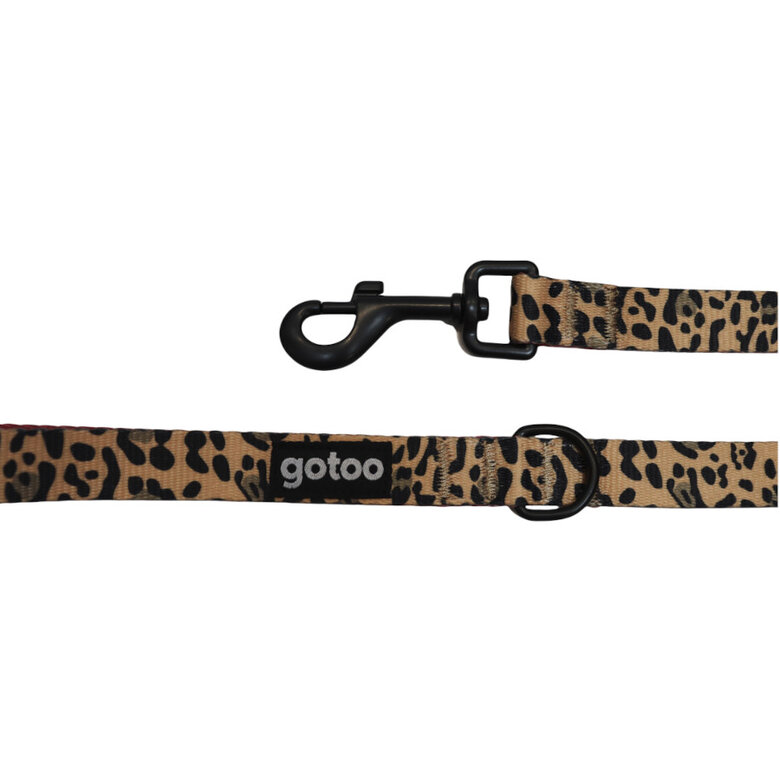 Gotoo Trela estampada leopardo castanha para cães,  Imagem número 4 Gotoo Trela estampada leopardo castanha para cães, , large Imagem número 4