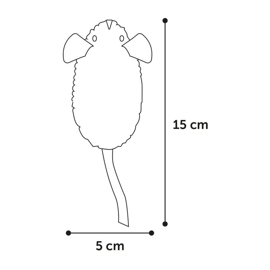 Flamingo Suava Rato de peluche com som para gatos, , large Imagem n&uacute;mero 4