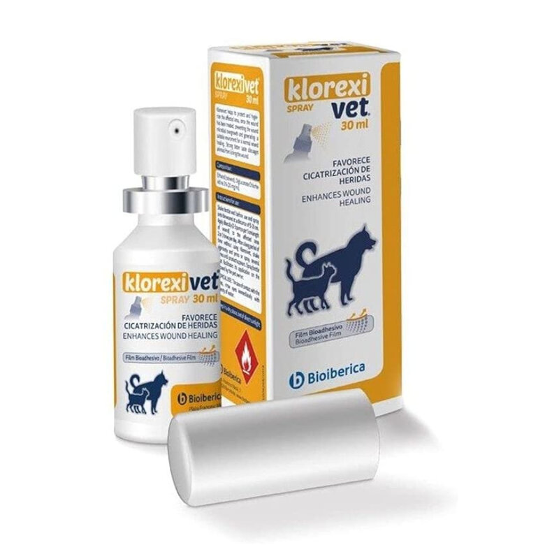 Bioiberica Klorexivet Spray de feridas para cães e gatos,  Imagem número 1 Bioiberica Klorexivet Spray de feridas para cães e gatos, , large Imagem número 1
