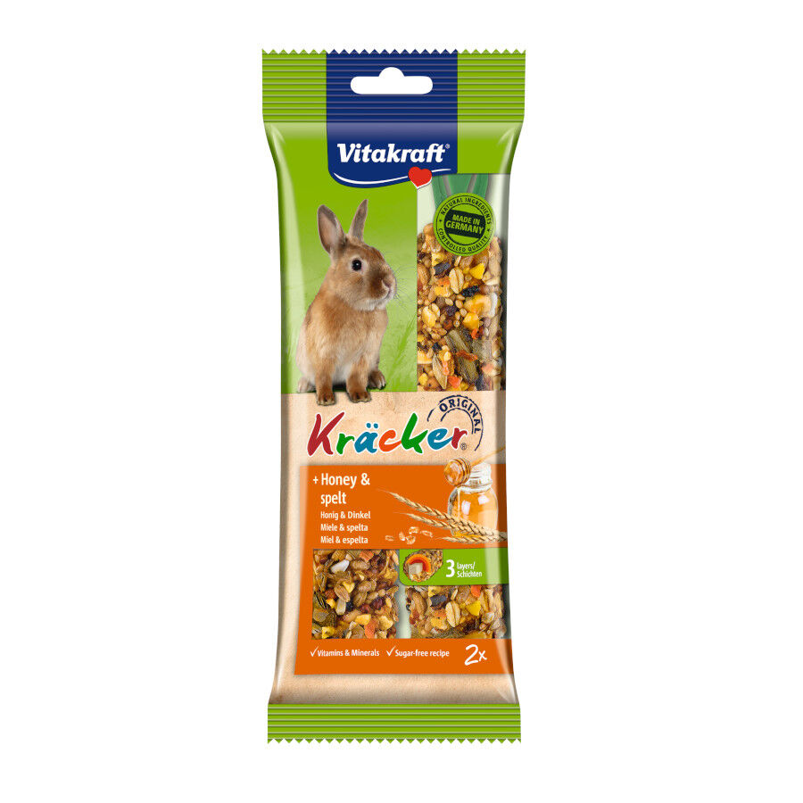 2 sticks Vitakraft Kr&auml;cker Barras de Mel para coelhos, , large Imagem n&uacute;mero 1