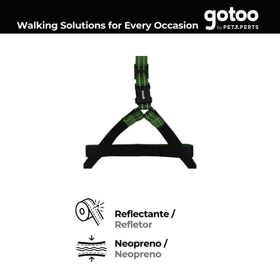 Gotoo Peitoral verde de nylon para c&atilde;es, , large Imagem n&uacute;mero 3