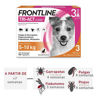 Frontline Tri-Act Pipetas Antiparasitárias para cães 5-10 kg