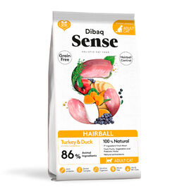 Dibaq Sense Hairball Grain Free Adulto Peru e Pato comida de gato