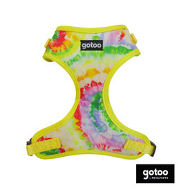 Gotoo Peitoral ajustável estampado tie-dye amarelo para cão