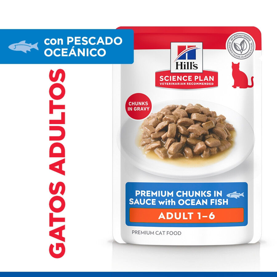 85 g Hill's Science Plan Adult Peixe saqueta para gatos, , large Imagem n&uacute;mero 3