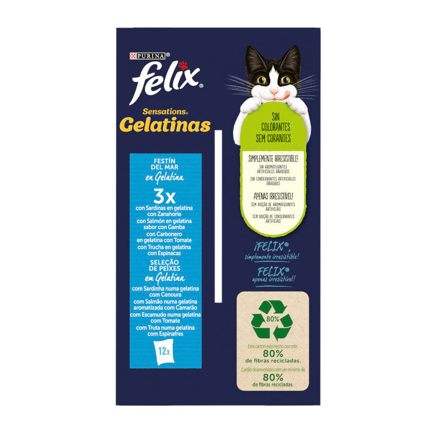 12 saquetas x 85 g Felix Sensations Sele&ccedil;&atilde;o de Peixes saquetas em galeia, , large Imagem n&uacute;mero 6