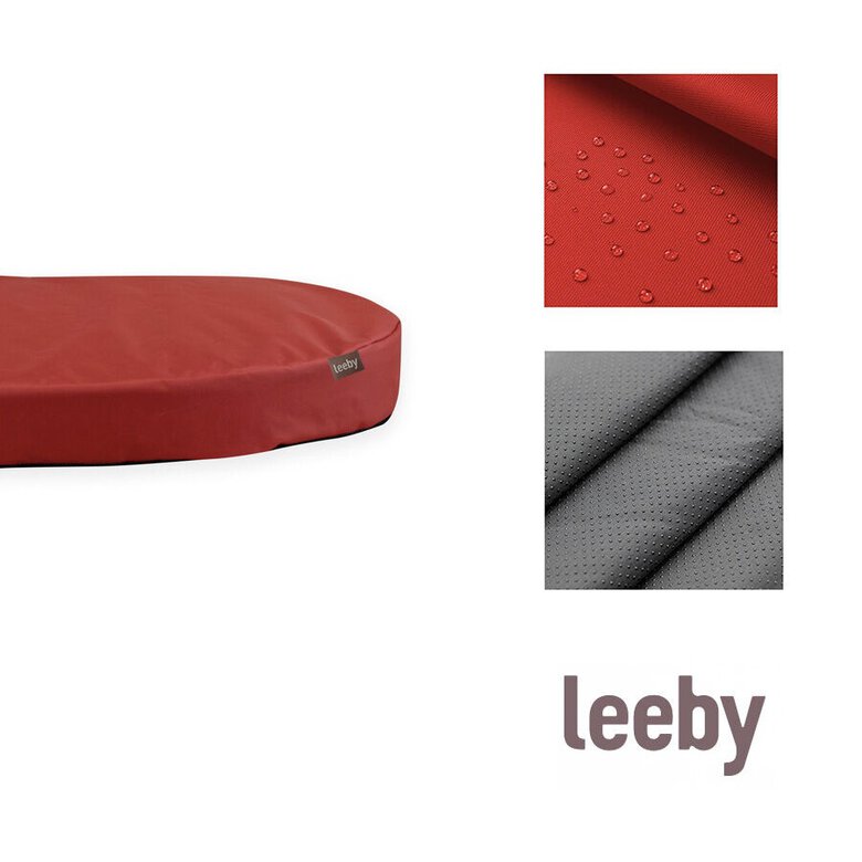 Leeby Colchão vermelho waterproof e amovível para cães,  Imagem número 4 Leeby Colchão vermelho waterproof e amovível para cães, , large Imagem número 4
