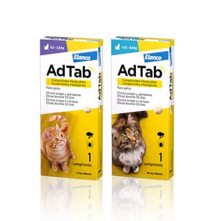AdTab Comprimidos mastigáveis antiparasitários para gatos