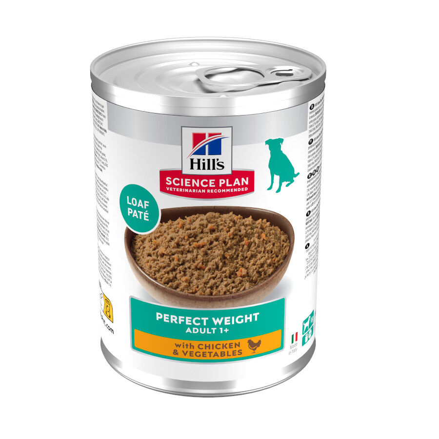 363 g Hill's Adult Perfect Weight Frango e legumes lata para c&atilde;es, , large Imagem n&uacute;mero 1