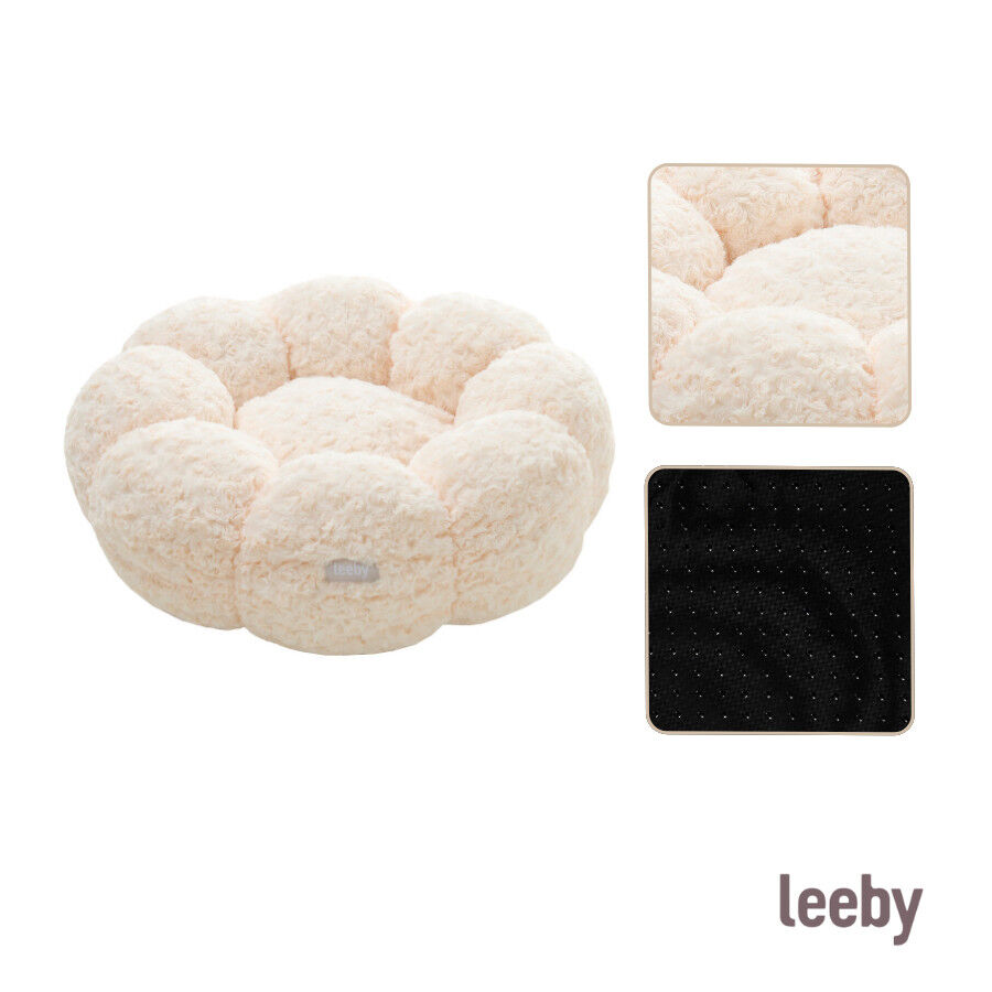 Leeby Sof&aacute; Flower Bed Swirl Bege para c&atilde;es, , large Imagem n&uacute;mero 5
