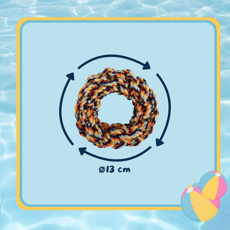 Summer Vibes Dolce Vita Rope Ring Brinquedo para c&atilde;es, , large Imagem n&uacute;mero 4