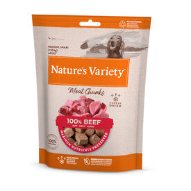 Nature's Variety Meat Chunks Snack de Vaca Liofilizada para c&atilde;es