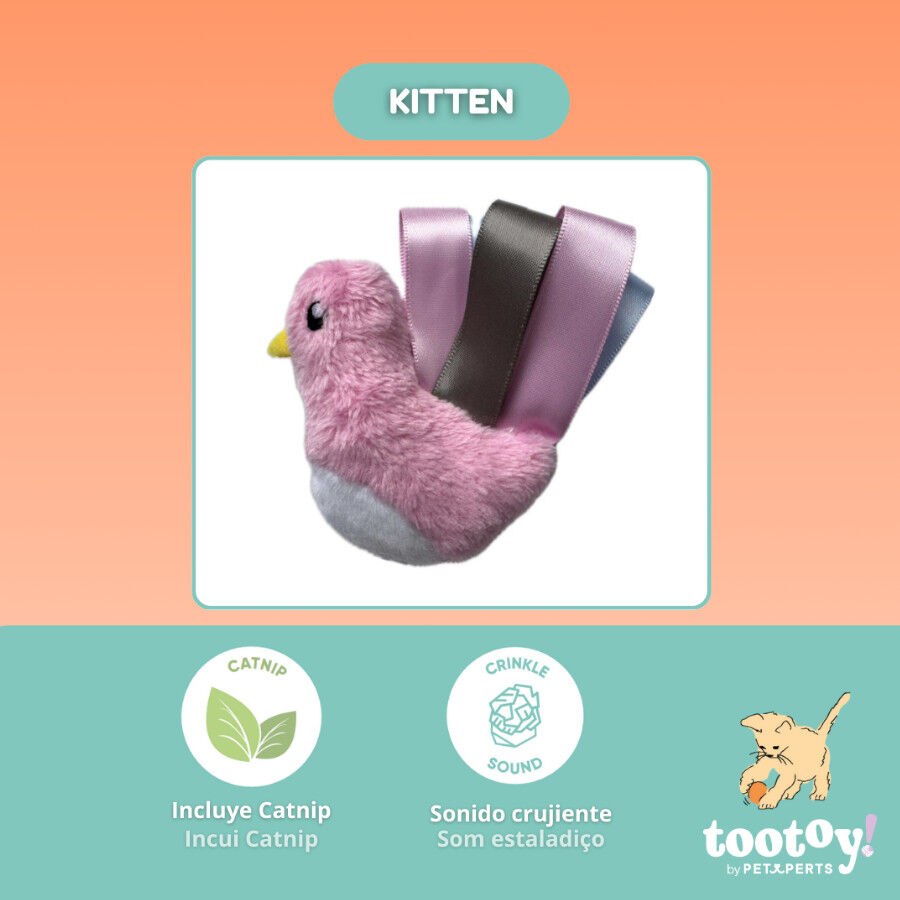 Tootoy! Kitten Peluche P&aacute;ssaro com la&ccedil;o para gatos, , large Imagem n&uacute;mero 3