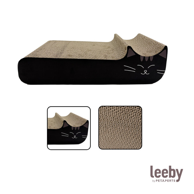Leeby Kira arranhador de cartão preto para gatos,  Imagem número 5 Leeby Kira arranhador de cartão preto para gatos, , large Imagem número 5